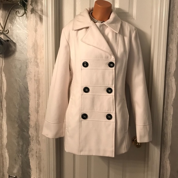 Vintage Whipped Cream DoubleBreasted Waist Coat Jacket ladies Sz2x - Picture 4 of 8